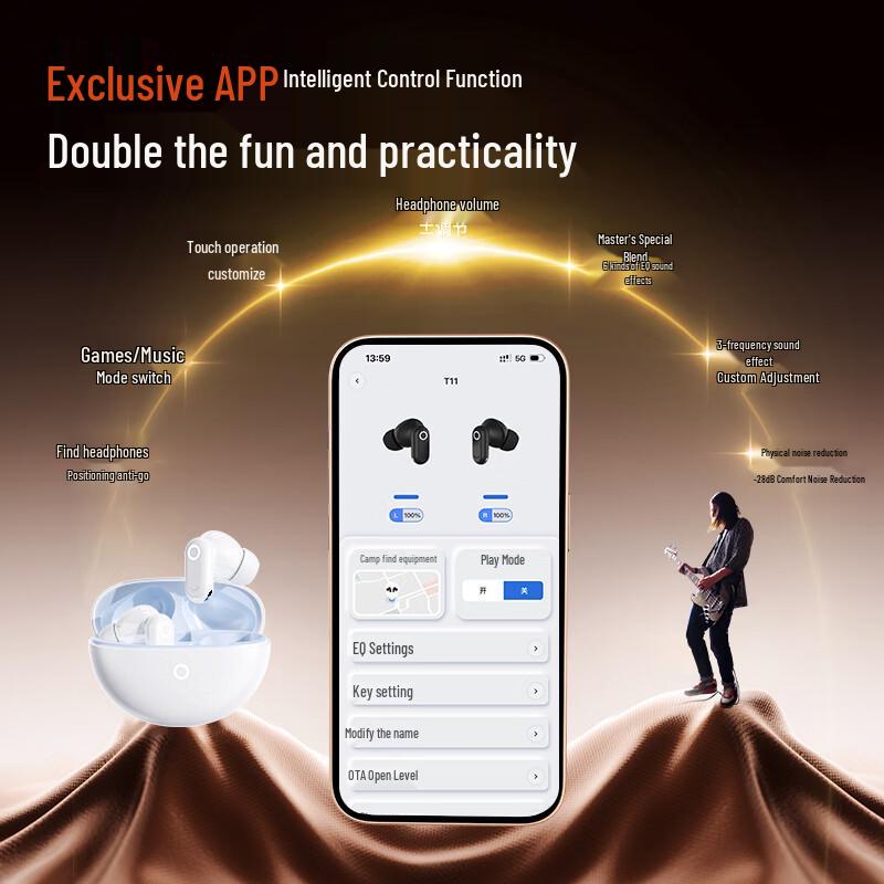 Nuobixing T11 Wireless Bluetooth In-Ear Earphones