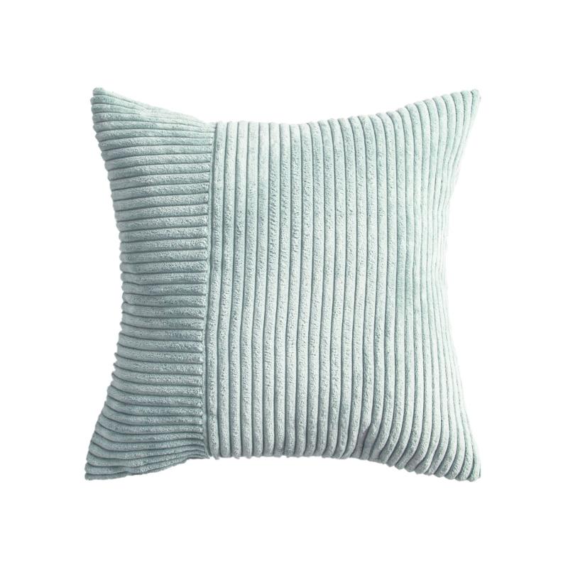 

Premium Corduroy Cushions Case Durability Polyester Fabric Cushions Cover Hiddens Zippers Pillowcase for Easy Cleaning синий
