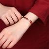 Bracelets Tressés à la Main Imitation Cinabre Symbole Infini pour Femmes Hommes Corde Rouge Simple Bracelet Perle de Transfert Fleur de Pêcher
