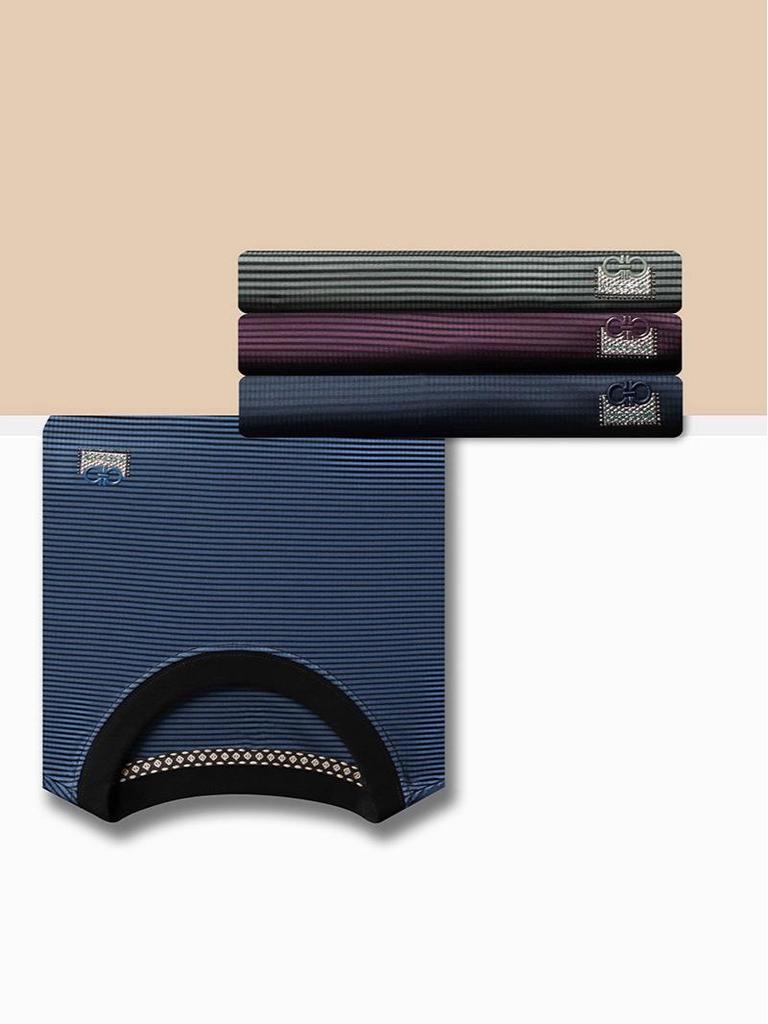 Herren Gestreiftes Langarm Rundhals Sweatshirt für Frühling & Herbst