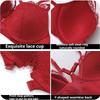 French Front Clasp Lace Bra Cross Back Bra for Women with Small Chest No Empty Cup Push Up and Anti-sagging Bra