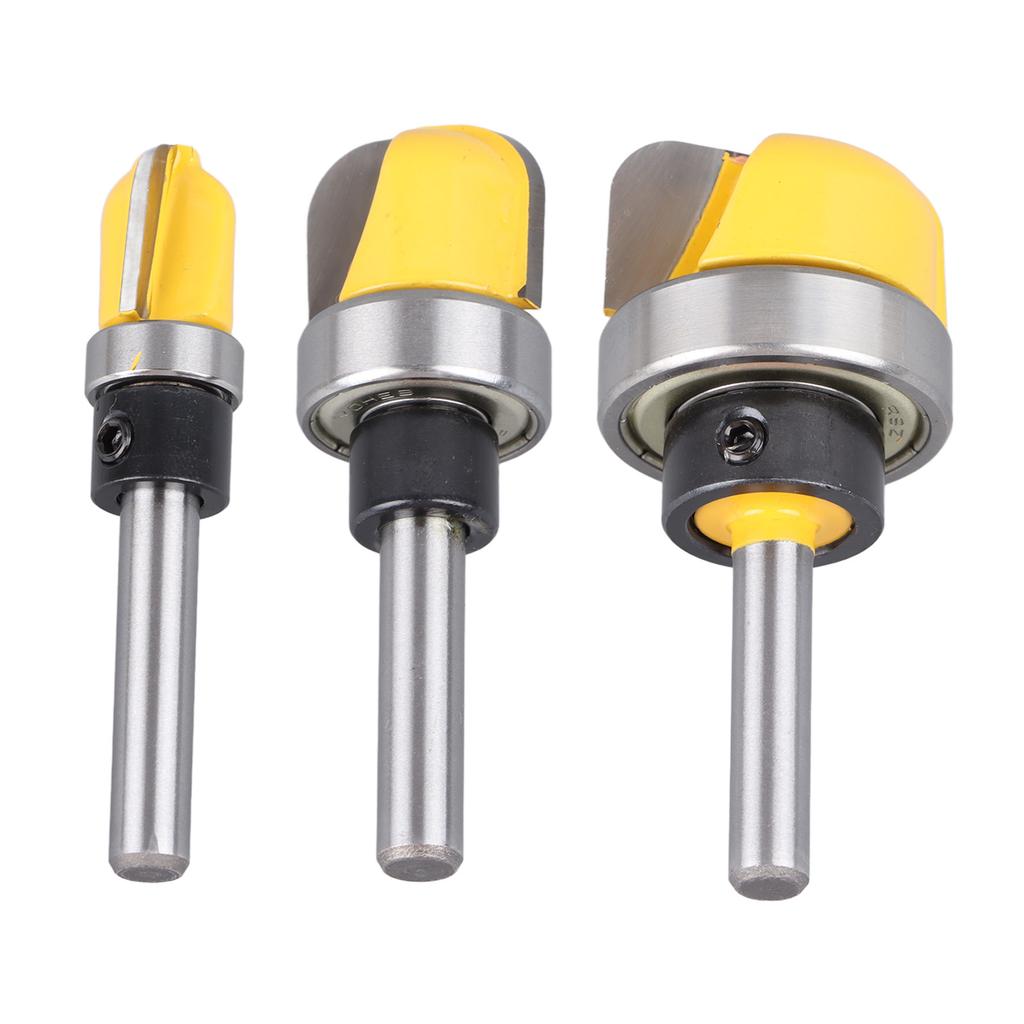 3 ST Fräsbit 1 4 Tums Skaft Rund Botten Träbearbetning Fräsbit Set