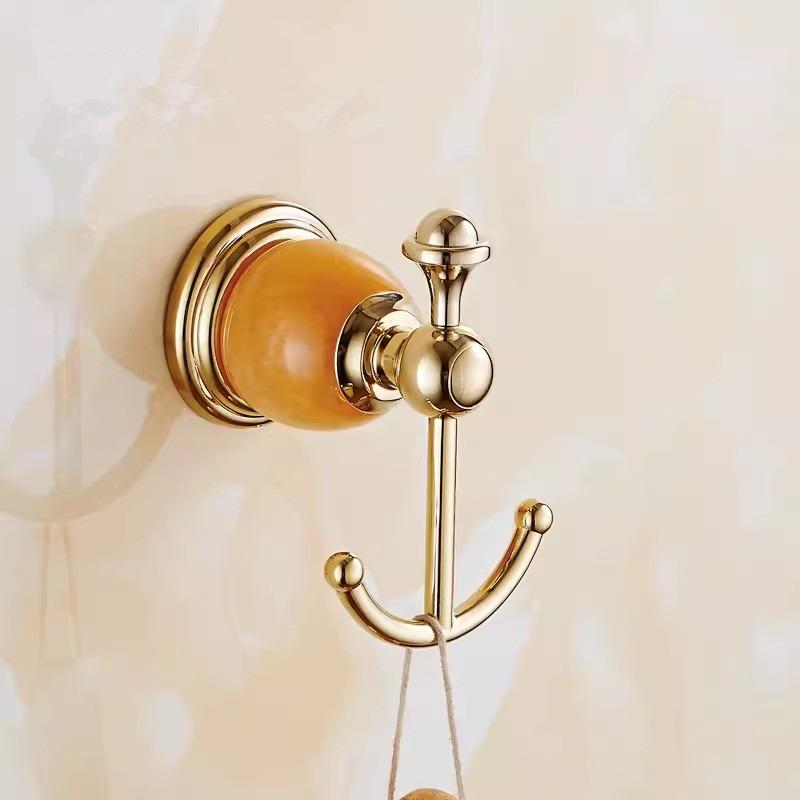 

Bathroom Accessories Bath Shelf Gold Paper Holder,Towel Bar,Soap Holder,Towel Rack,Glass Shelf,Hook bathroom Hardware Brass Jade
