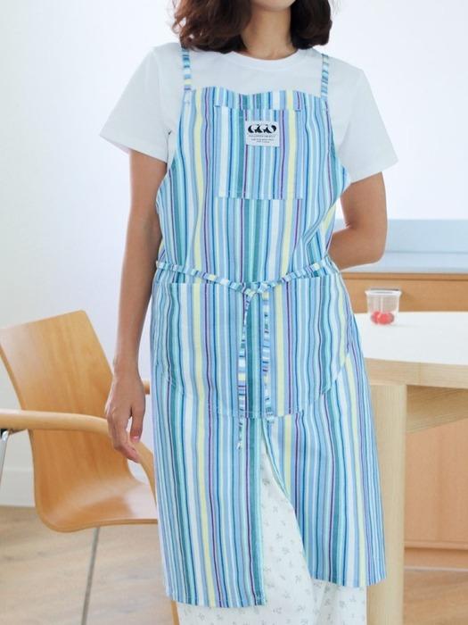 GoGreenObject Vintage Paris Blue Apron Blue Stripe