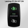 Waterproof LED Rocker Switch for Boat RV Truck | Green/Red Light 12V/24V ON-OFF/ON-OFF-ON for Exhaust Heat AC Lights