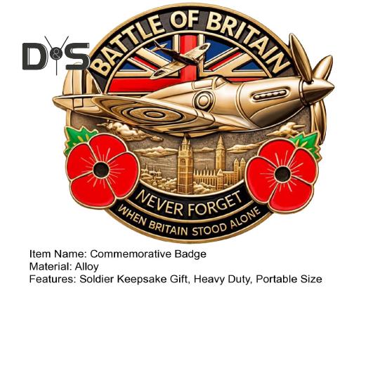 Battle of Britain Commemorative Badge 1940-2024 Battle of Britain Never Forget Collection Coin Alloy Medal Soldiers Keepsake Gift