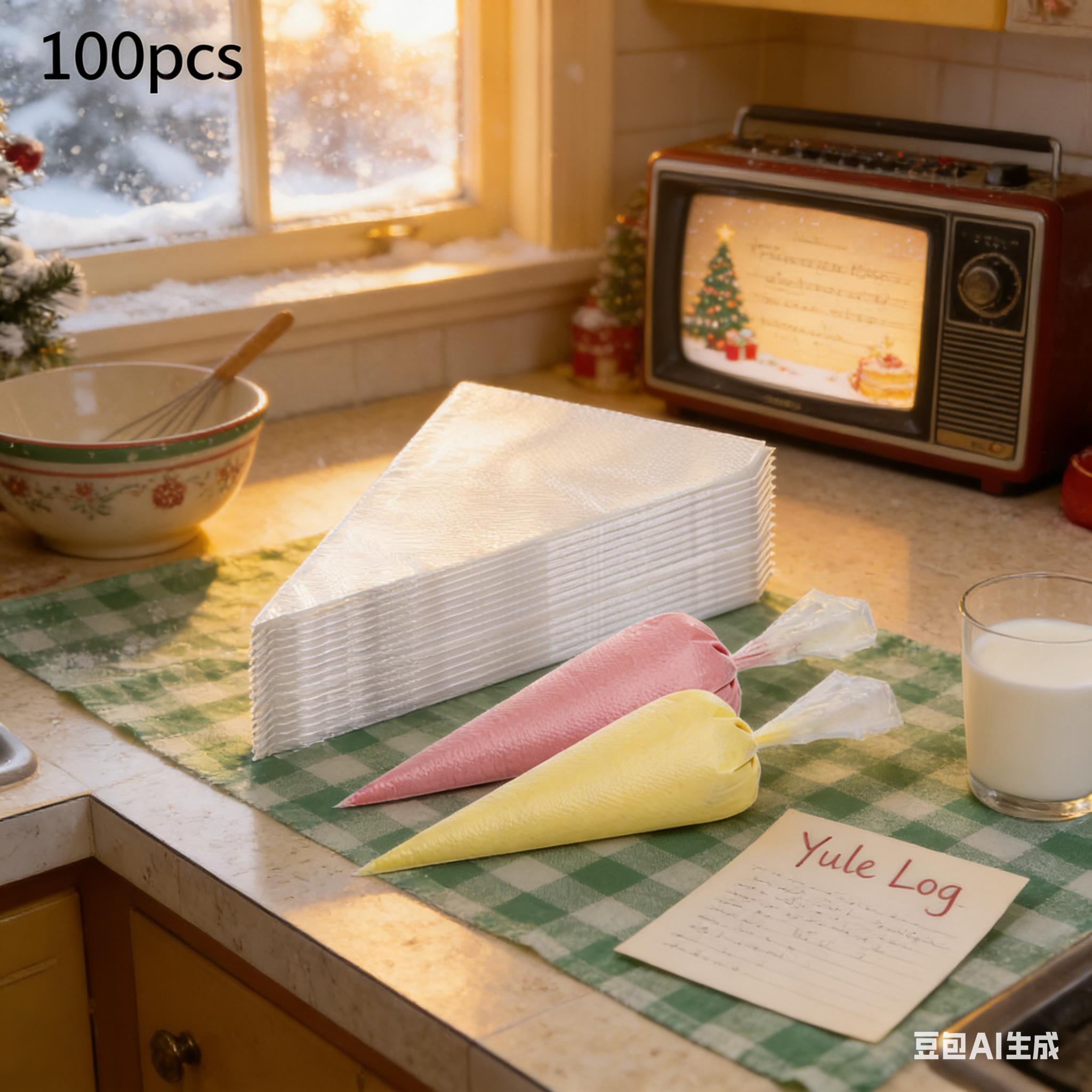 

100-Pack White Plastic Pastry Bag - Focused Piping Action, Comfortable Hand Grip, 100PCS United States