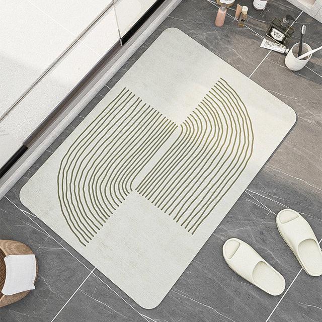 Super absorpční koupelnová předložka Protiskluzové geometrické předložky do vany Diatom Rychleschnoucí koberec do sprchy Severská kuchyně Rohožka Tapis De Bain