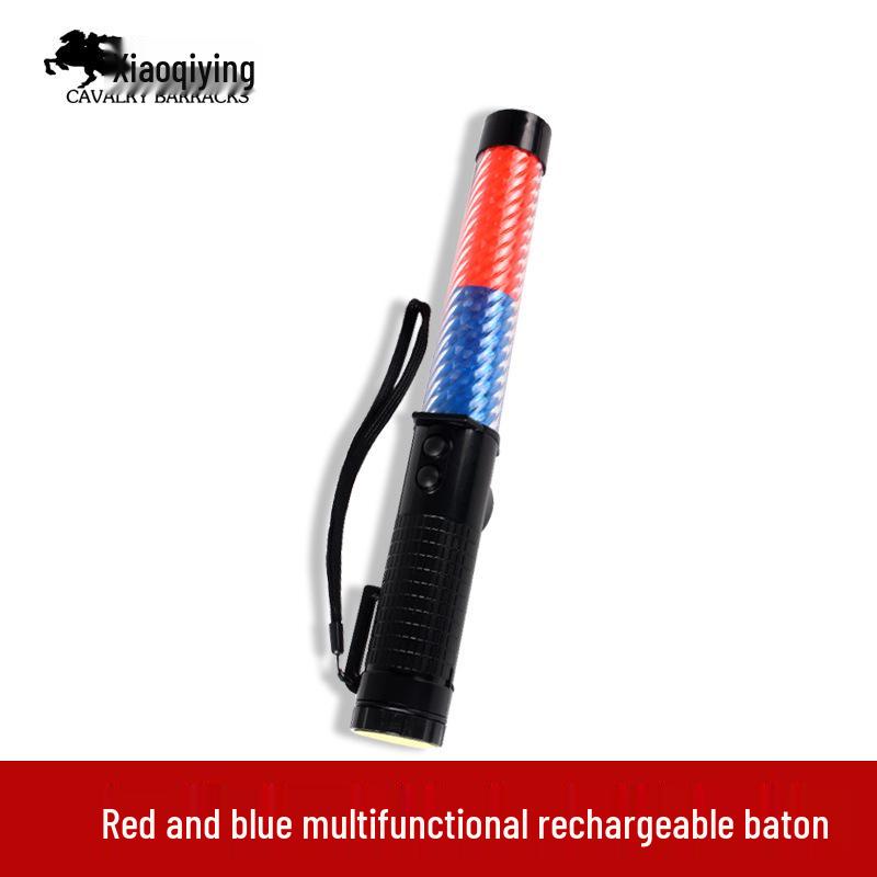 Dual-Color LED Rechargeable Traffic Baton and Concert Glow Stick