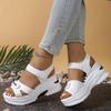 Women Platform Wedge Sandals Summer Fashion Comfortable Shoes Women Light Casual Velcro Beach Shoes