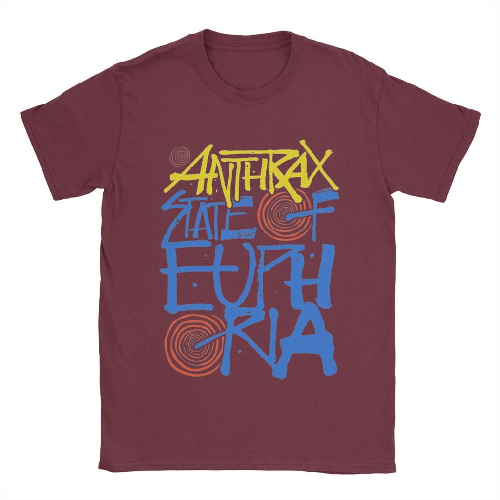 Anthrax Band T-Shirt für Herren Neuheit 100% Baumwolle T-Shirt Rundhals Kurzarm T-Shirt Druck Kleidung