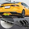 4PC Universal Car Rear Bumper Spoiler Diffuser Shark Fin Protect Cover Anti-crash Accessories Valance Chin Rubber Car Bumper Lip