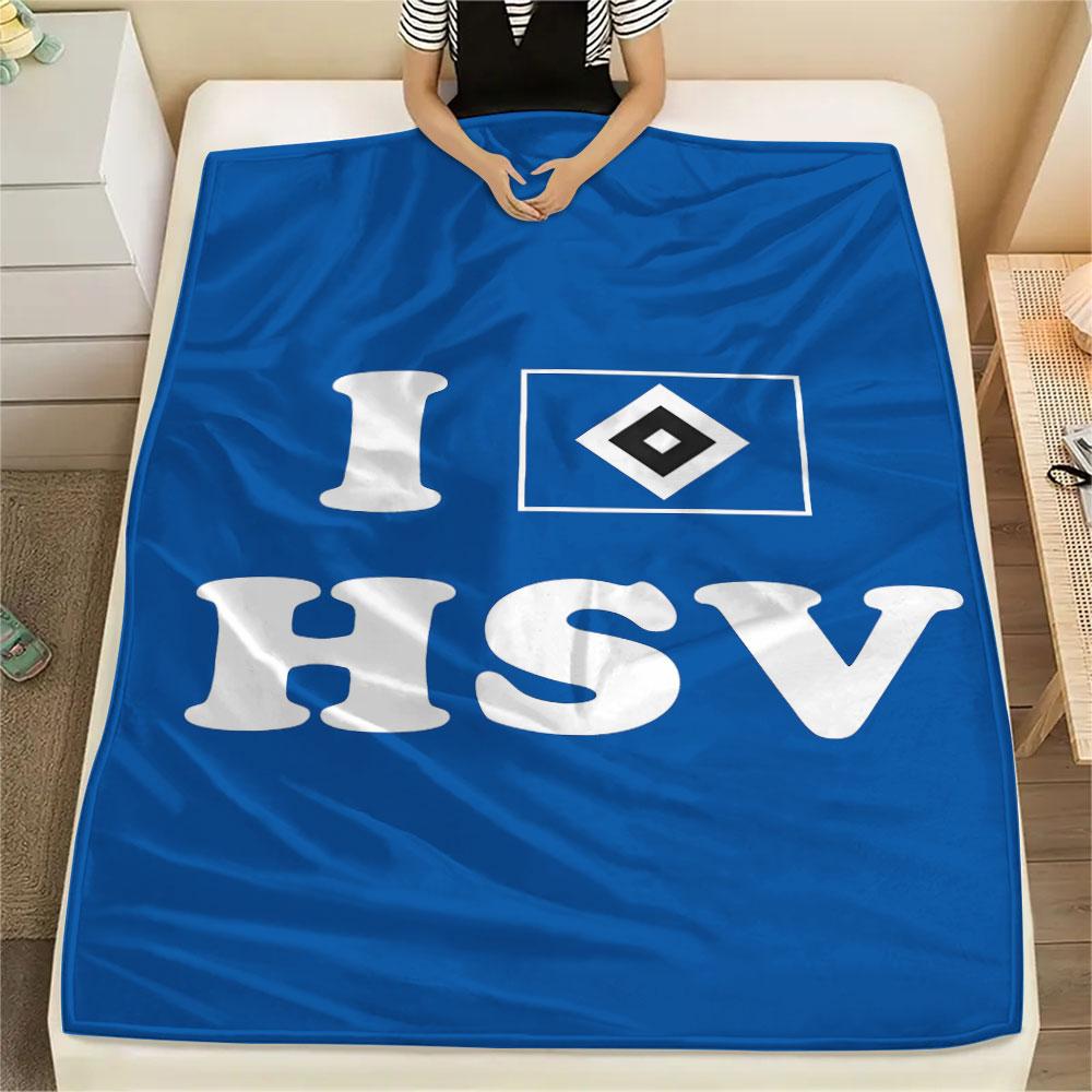1PC Hamburger SV Patterned Flannel Blanket Suitable For All Seasons for Home Decor Warmth and Comfort Gifts Holiday Present