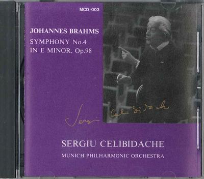 CD SERGIU CELIBIDACHE - Brahms Symphonie Nr.4 E-Moll Op.98 MCD003 METEOR Nicht Japan Klassisch Gebraucht