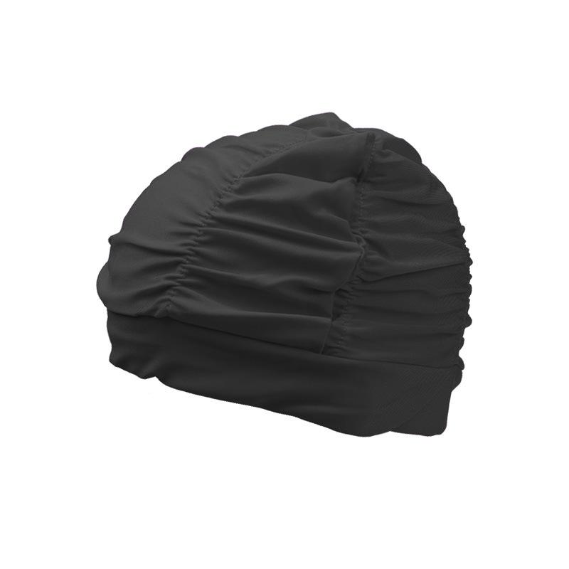 Printed Pleated Elastic Swim Cap Flower Breathable Comfortable Swimming Cap Adult Swim Cap
