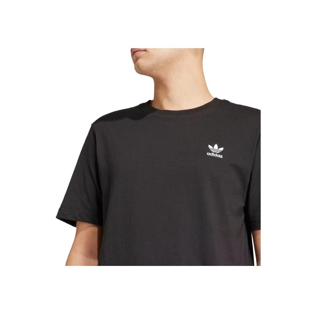 Adidas Originals Trefoil Essentials Tee With Solid Color Logo Men Tops Black IR9690
