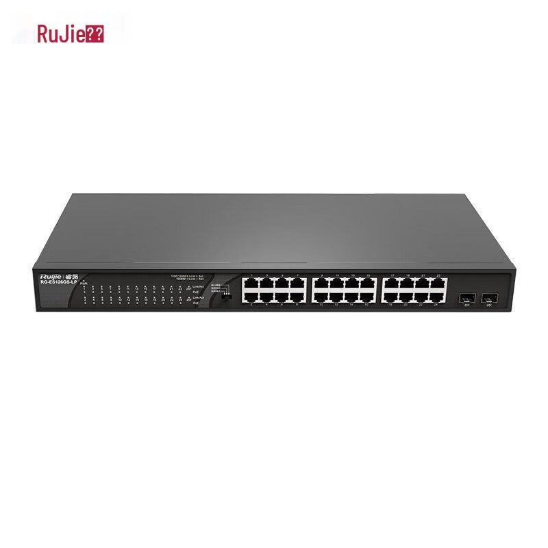 

Ruijie RG-ES126GS-LP-E 24-Port Gigabit Unmanaged Enterprise PoE+ Switch