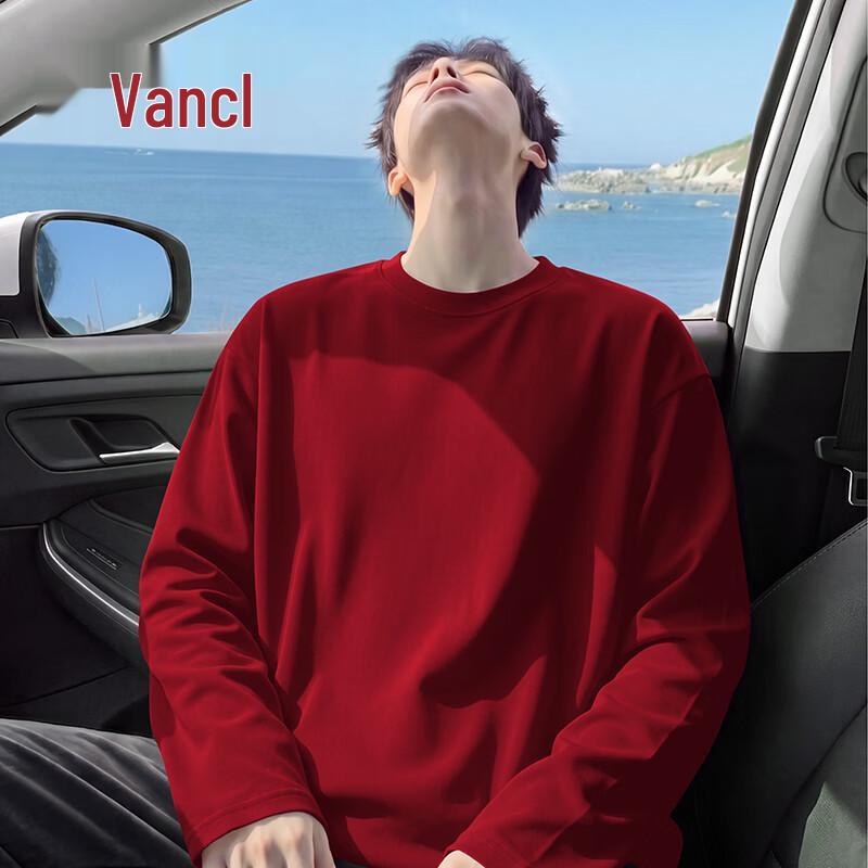 Tricou cu mânecă lungă din bumbac pur pentru bărbați VANCL