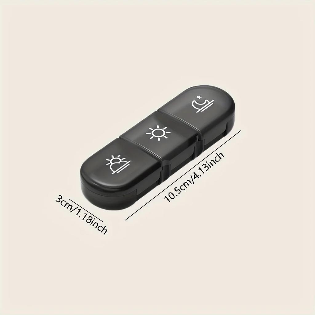1PC Weekly Pill Box Morning, Noon and Night 7 Days 21 Compartments Large Capacity Pill Box Medicines Portable Plastic Dividers