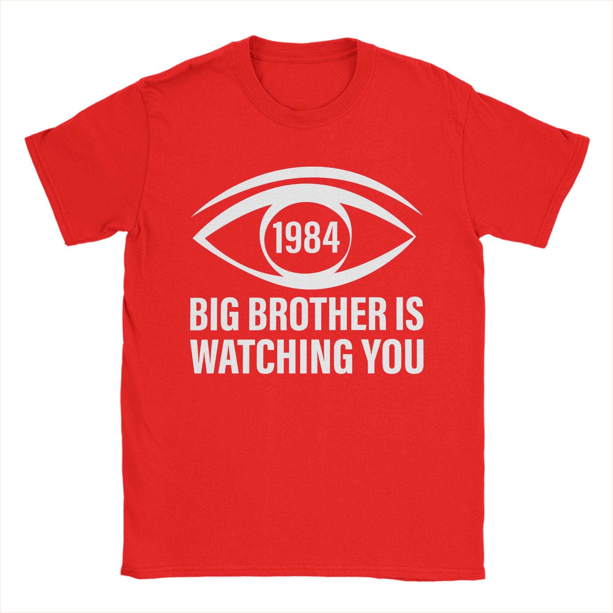 Big Brother is Watching You T Shirt Summer Leisure T Shirts Men Pure Cotton O Neck Oversize Clothing Short Sleeve Classic Tshirt S