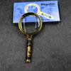 Best-selling High-quality 80mm Dragon Design Handheld Magnifying Glass with Straight Handle As a Gift Magnifying Glass