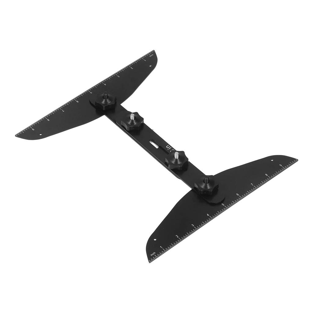 Šablona pro měření schodišťových stupňů, nástroj, šablona pro poličku, rýsovací přípravek 11?60in Měření pro stoupačky Police Sádrokarton Černá