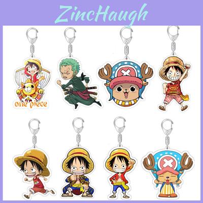 One Piece Luffy Zoro Roberto Porte-clés Jouet Pendentif de Sac Acrylique Double Face Cadeau pour Enfants