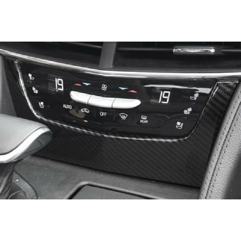 For Cadillac CT6 2016-2020 Carbon Fiber Central Console U-Type Cover Trim 1PCS