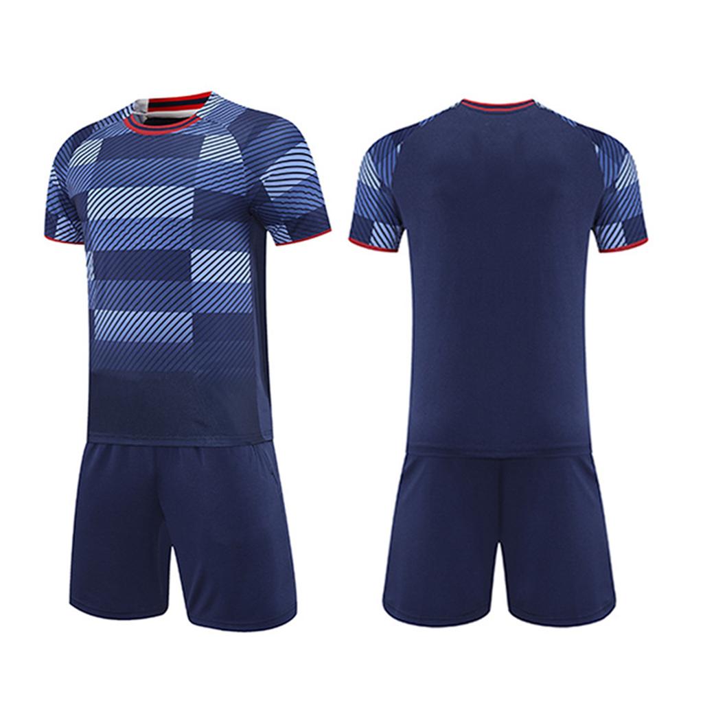Customizable Soccer Jersey Set Two Piece Short Sleeve Shirt and Shorts Lightweight Breathable Sportswear for Team Training Match DIY Printing
