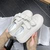 Little white shoes women's 2025 new spring and autumn women's popular thick-soled heightening skirt high-end versatile Velcro board shoes