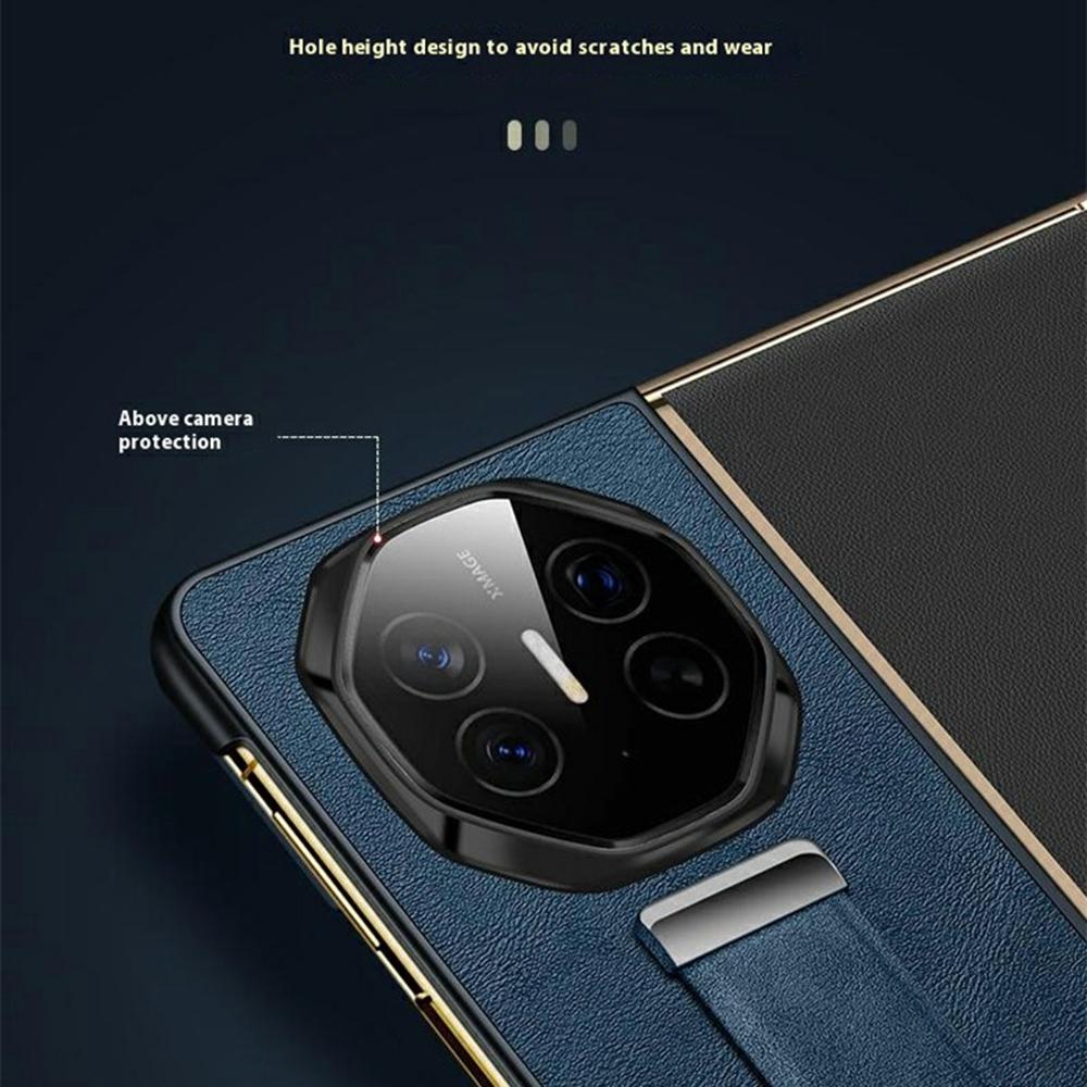 SULADA Fashion Series for Huawei Mate XT Ultimate Case Wristband Kickstand Leather+PC Back Phone Cover