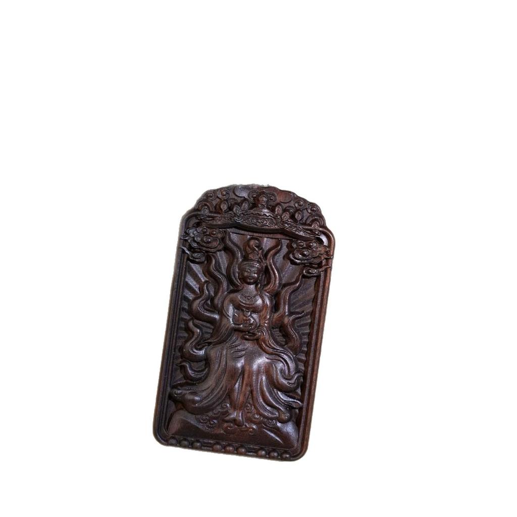 Longhu Mountain Nine-Tailed Lady Jujube Wood Pendant - Peach Blossom Marriage Token, National Tide Style.