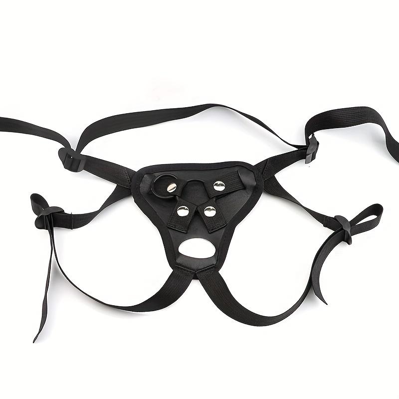 SM Leder Dildo Hose für lesbische Paare – Tragbarer Strap-On mit optionalen Löchern & Taillenstütze, Unisex erotisches Spielzeug