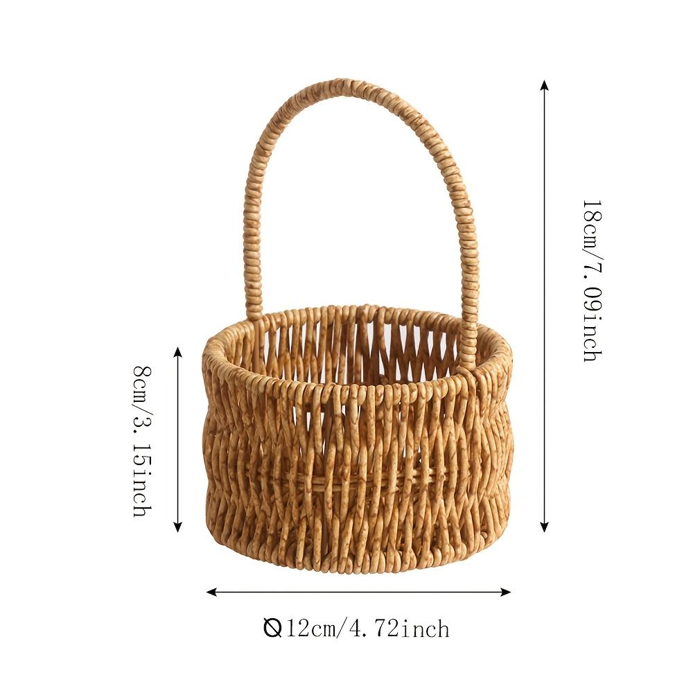 Woven Mini Rattan Baskets: Ideal for Living Room Shelf Storage & Gift Packaging