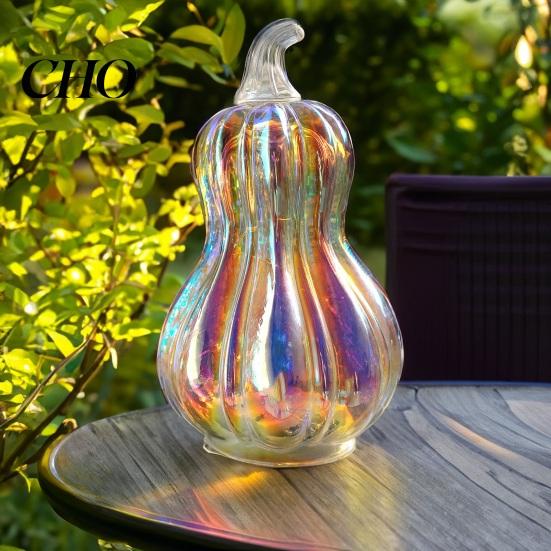 Party Decoration Essential Glass Pumpkin Light Battery Operated LED Lantern Fall Lighted Festive Accessory Centerpiece for Halloween Thanksgiving
