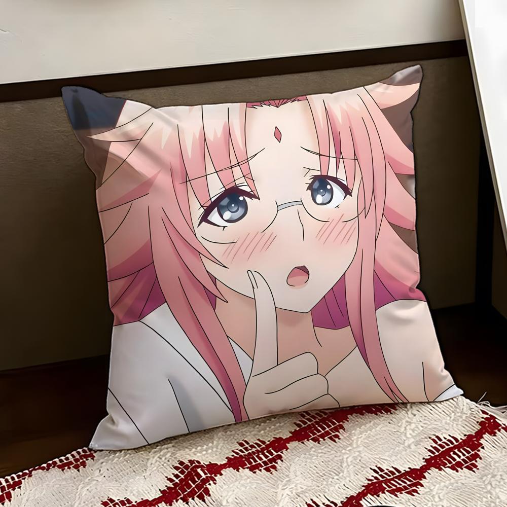 Anime YYuragisou No Yuunasan Cushion Cover Reversible Soft Durable Pillow Cover Home  Car MultiScene Use for Daily Comfort