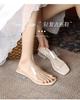 High heels fairy sexy crystal thick heel transparent cool slippers wear high sense niche 2025 summer new