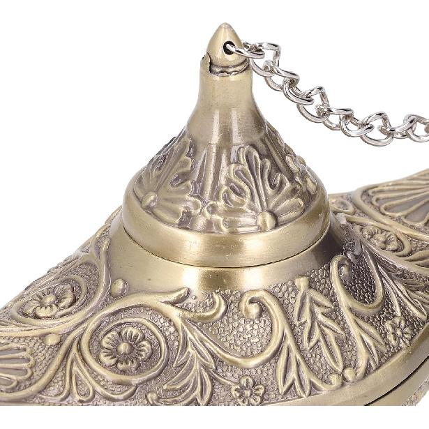 Vintage Magic Lamp, Genie Collector ' s Edition/Wedding Table Decoration, Wishing Light Ornaments, Aladding Magic Genie Lamp for Costume Props, Home
