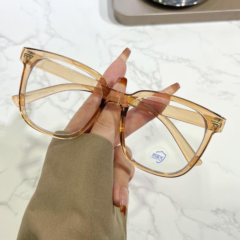 Large Anti-Blue Light Glasses - Unisex Fashion for Men & Women, European & Korean Style, Celebrity & Student Myopia Glasses