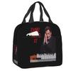 Sac à déjeuner isotherme personnalisé Johnny Hallyday Chanteur de Rock Français pour Pique-nique en Plein Air Réutilisable Glacière Thermique Boîte Bento Femmes Enfants