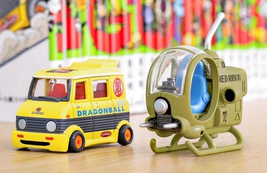 Dream Tomica Dragon Ball Red Ribbon Army Small Fighter Plane Master Roshi's Wagon Set of 2