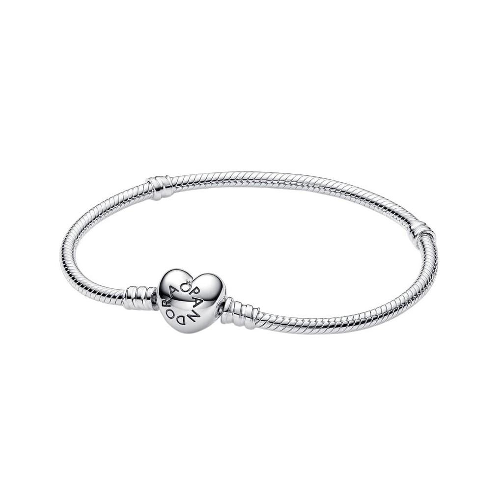 

Серебряный браслет Pandora Moments с застежкой в форме сердца 590719-17 для женщин