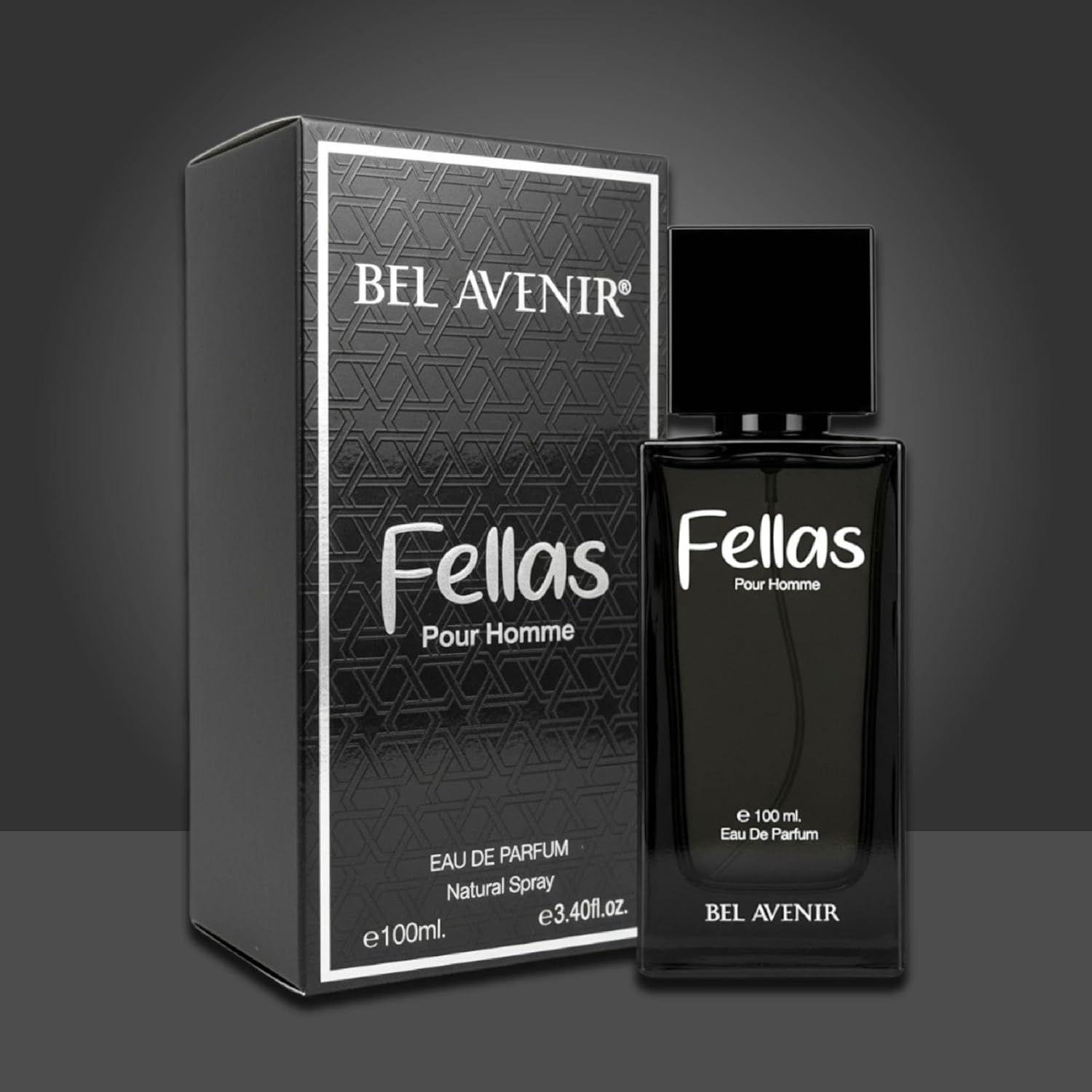 Bel Avenir Fellas Long Lasting Perfume for Man | Woody Aquatic Perfume | Fresh Citrus, Patchouli & Ambergris Notes | Daily and Date Night Fragrance | 100ml