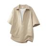 Retro Workwear Short Sleeved Shirt Men's Loose Collared Casual Shirt Summer Shirt