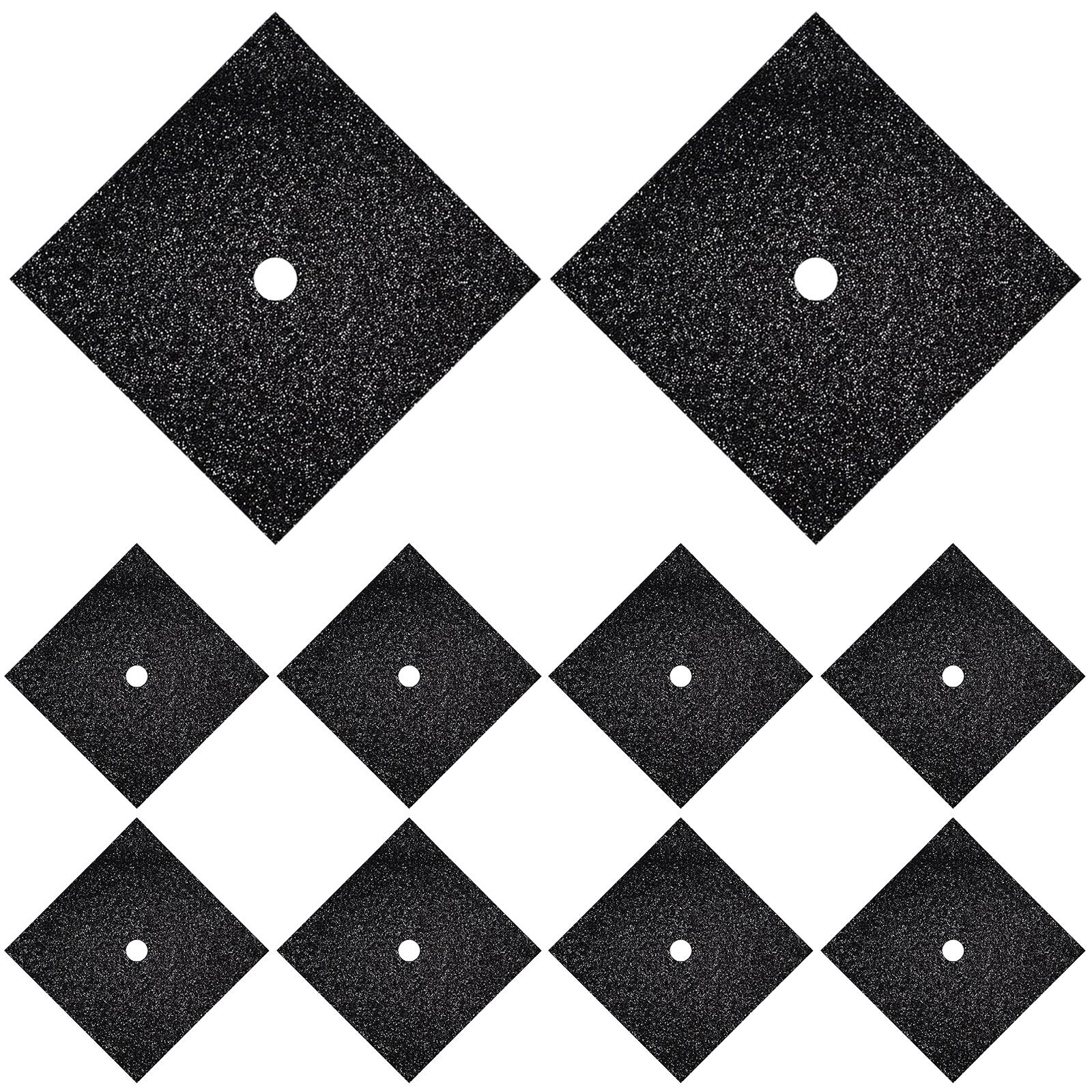 10PCS 9.8 Inch Grad Cap Topper Blank Construction Paper Sponge Papers Glitter Construction Paper for Graduations Caps Topper Use чёрный