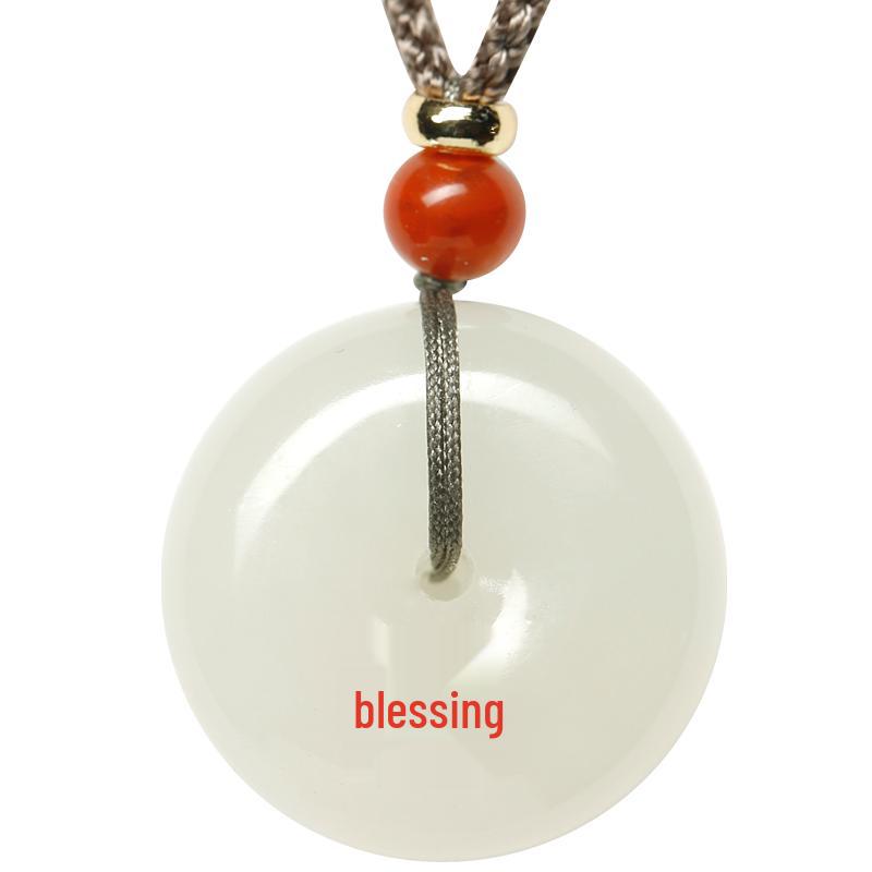 Hotan Jade Peace Buckle Pendant One Size
