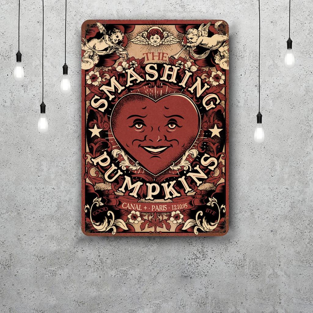 Smashing Pumpkins Music Concert Decor Metal Signs Tin Signs Captain Poster Decor for Bar Pub Club Man Cave Wall Decoration