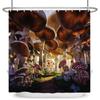 Enchanted Forest Shower Curtain Cartoon Magic Tale Mushroom Wonderland Gothic Shower Curtain Waterproof Bath Decor With Hooks