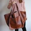 Retro Fashion Casual Soft Large-Capacity Handbag Ladies PU Leather One-Shoulder Crossbody Bag