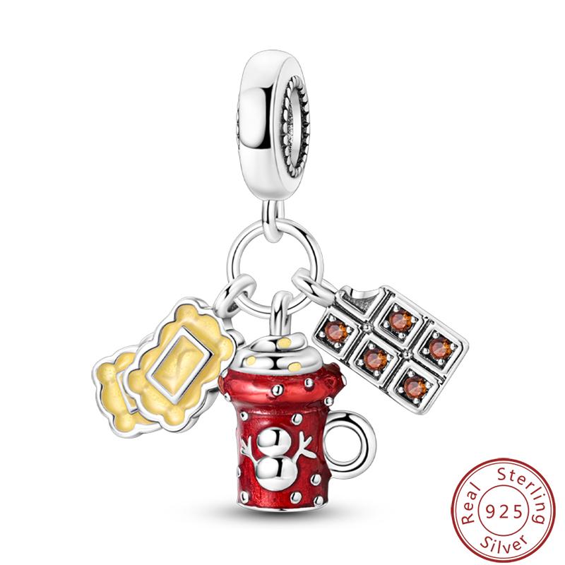 Red Copper Pomegranate Lipstick Apple Ladybug Playing Cards Charms Beads 3Mm Diy Fine Jewelry